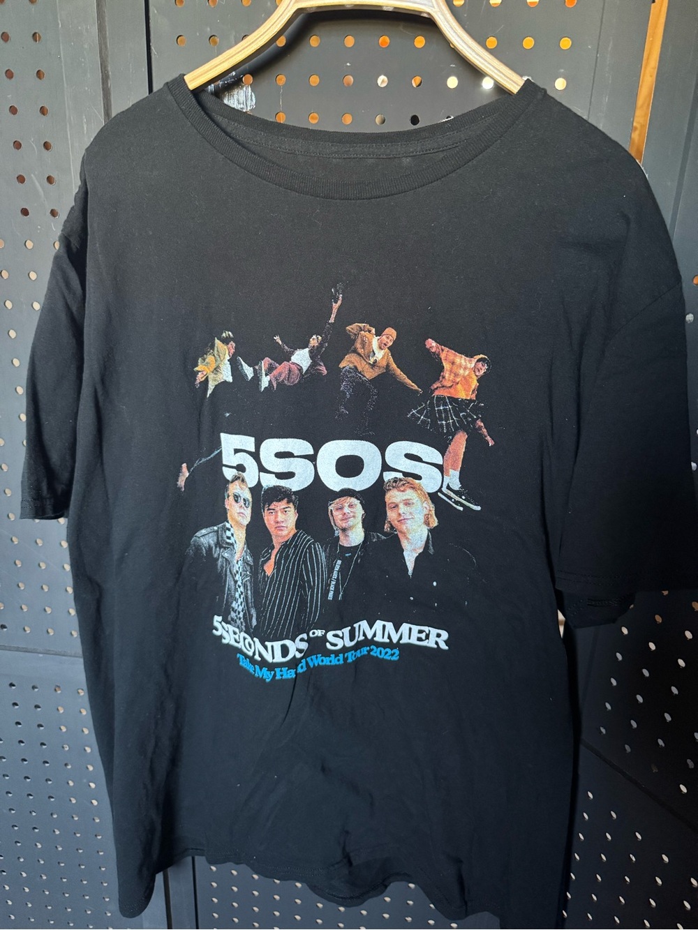 5 Seconds of Summer Black Band T‑Shirt - 5SOS Tour Graphic